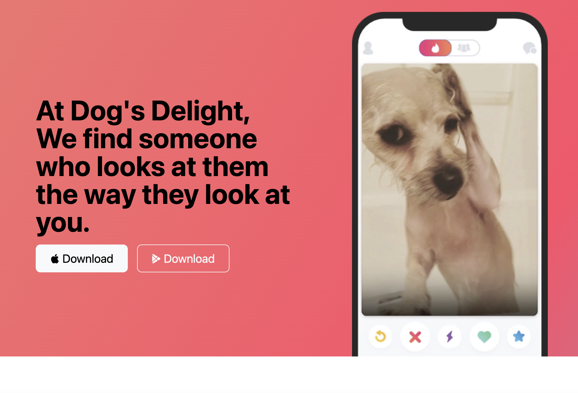 Dog's delight page snapshot